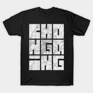 Chongqing, China City Map Typography - Light T-Shirt